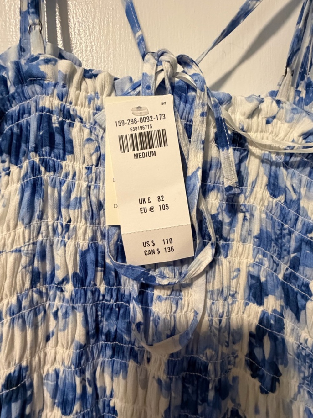 Abercrombie & Fitch Blue and White Floral Maxi Dress - Picture 4 of 5